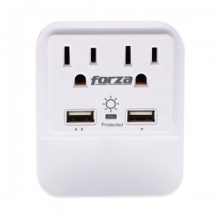 FORZA FWT-221USB TOMA CORRIENTE DE PARED CON LUZ NOCTURNA