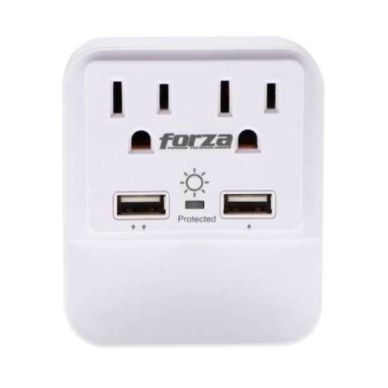 FORZA FWT-221USB TOMA CORRIENTE DE PARED CON LUZ NOCTURNA FORZA FWT-221USB TOMA CORRIENTE DE PARED CON LUZ NOCTURNA