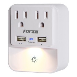 FORZA FWT-221USB TOMA CORRIENTE DE PARED CON LUZ NOCTURNA