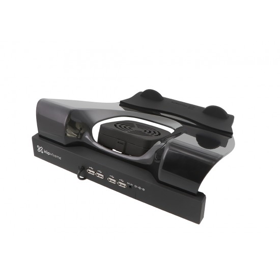 KlipX Notebook Stand Black 4 USB Port-Fan KNS-110B KlipX Notebook Stand Black 4 USB Port-Fan KNS-110B