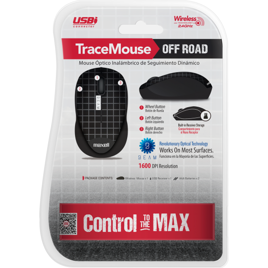 MOUSE INALAMBRICO TRACE MOWL-250 NEGRO