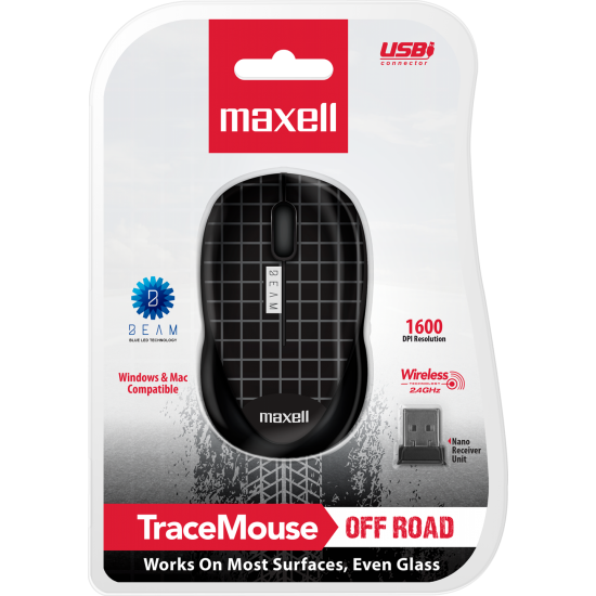 MOUSE INALAMBRICO TRACE MOWL-250 NEGRO