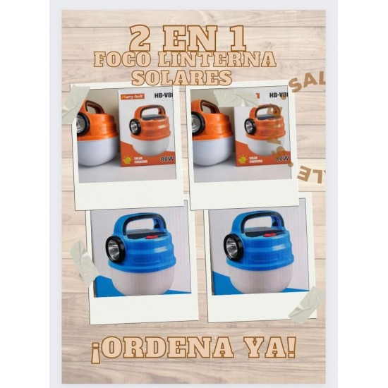 FOCO LINTERNA SOLAR 2 EN 1 FOCO LINTERNA SOLAR 2 EN 1